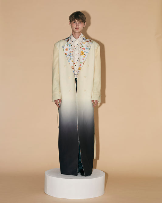 FLORALS GRADATION LONG COAT