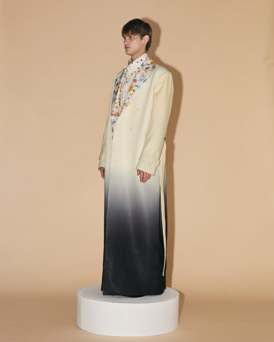 FLORALS GRADATION LONG COAT