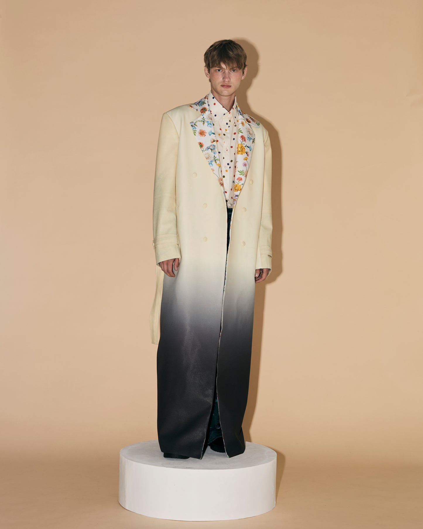 FLORALS GRADATION LONG COAT