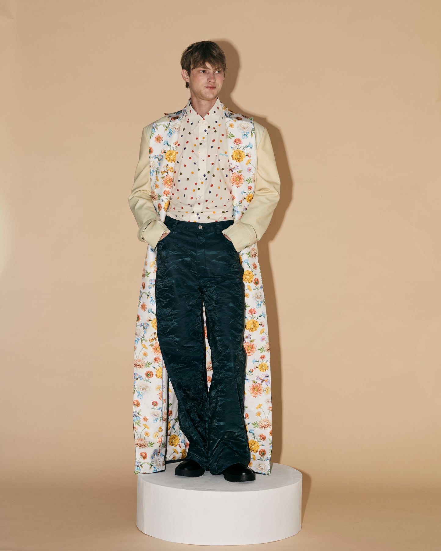 FLORALS GRADATION LONG COAT