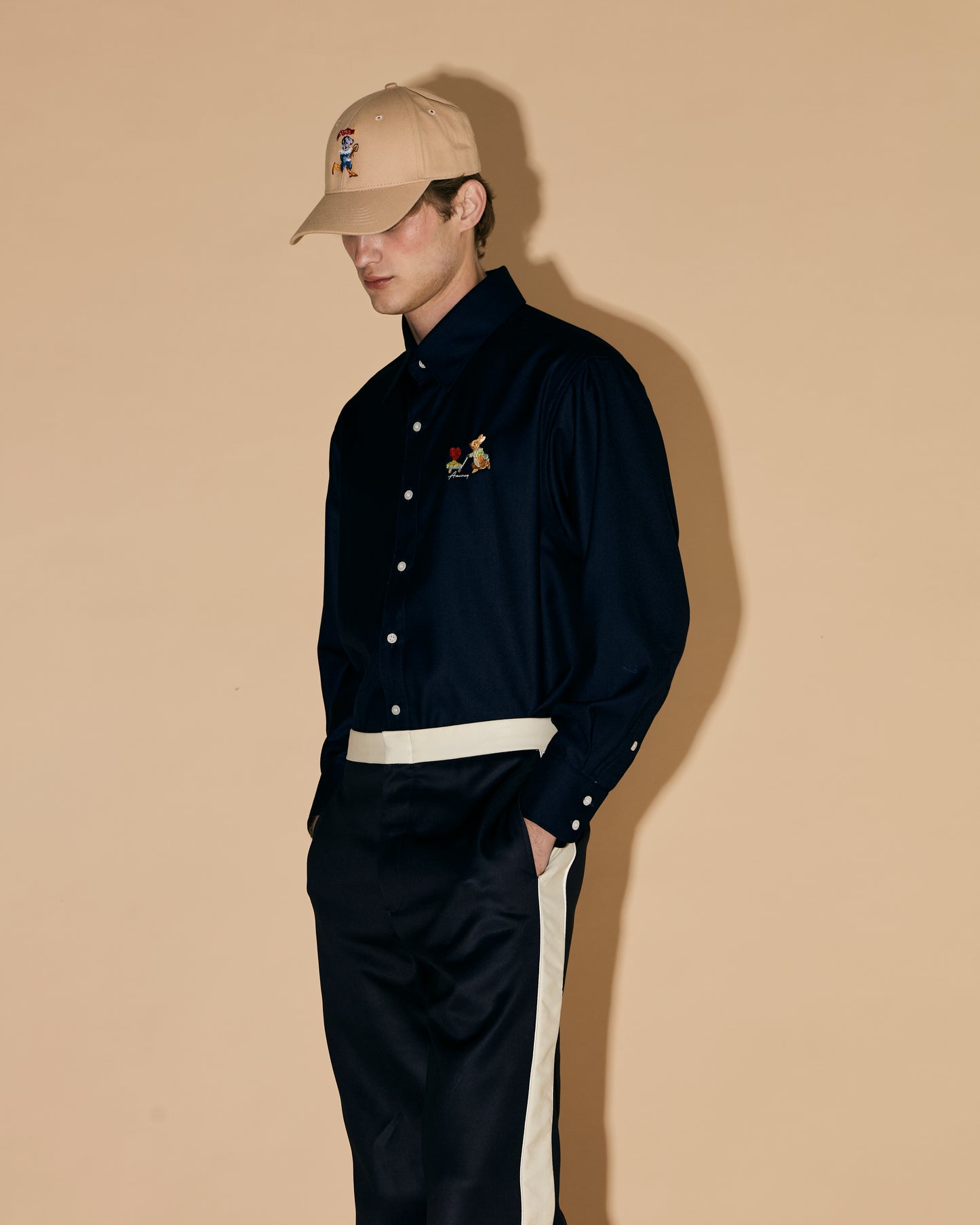 NAVY GRADATION PANTS